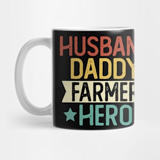 Husband Daddy Farmer Hero Gift Farmer Dad Gift Mug